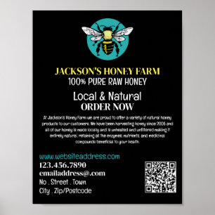 Affiche Logo d'abeilles élégant - Beeyard, Honey Farm Publ