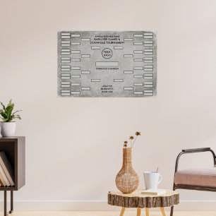 Affiche Logo d'autobus Gris Grunge Cornhole Note de tourno