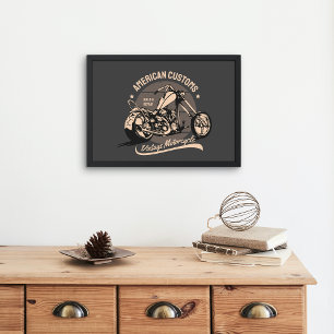 Affiche Logo de chopper vintage