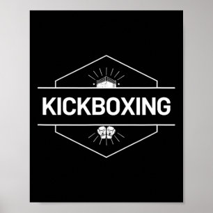Affiche Logo de combat de kickboxing