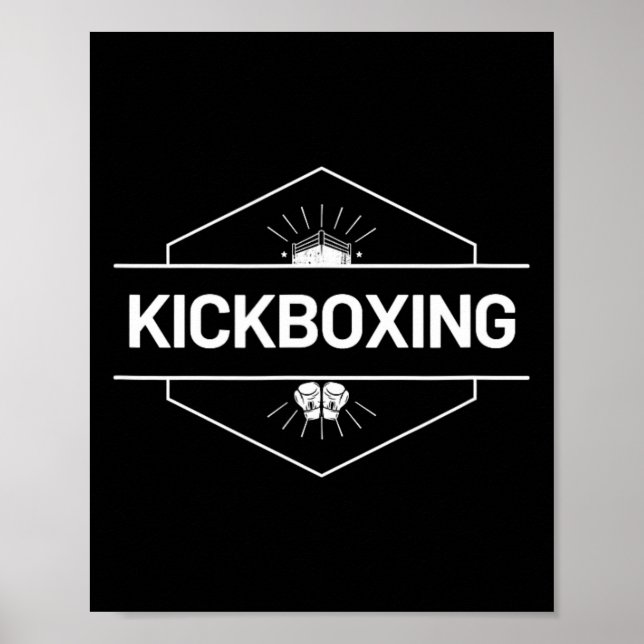 Affiche Logo de combat de kickboxing (Devant)