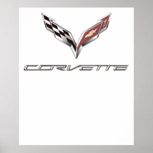 Affiche logo de corvette