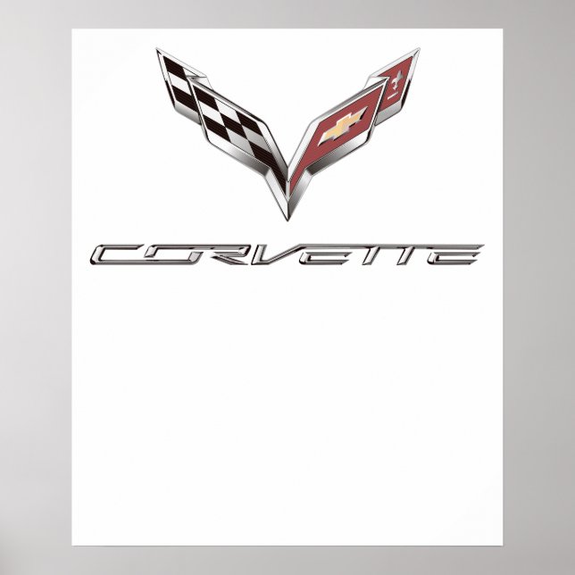 Affiche logo de corvette (Devant)