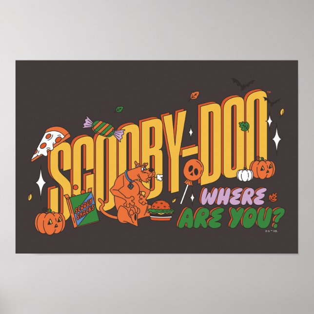 Affiche Logo de friandise d'Halloween de Scooby-Doo (Devant)