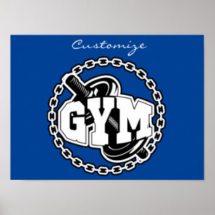 Affiche Logo de Gym Barbell Thunder_Cove