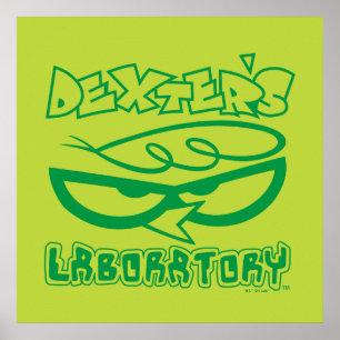 Affiche Logo de la face de laboratoire de Dexter