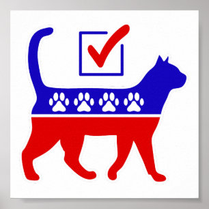 Affiche Logo de la fête du chat Feline Politique Grand Par