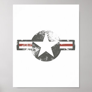 Affiche Logo de la Force aérienne vintage Us Militaires Ho