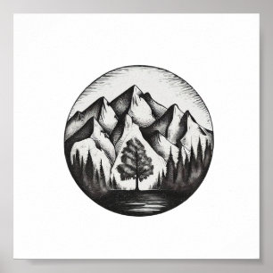 Affiche Logo de la montagne