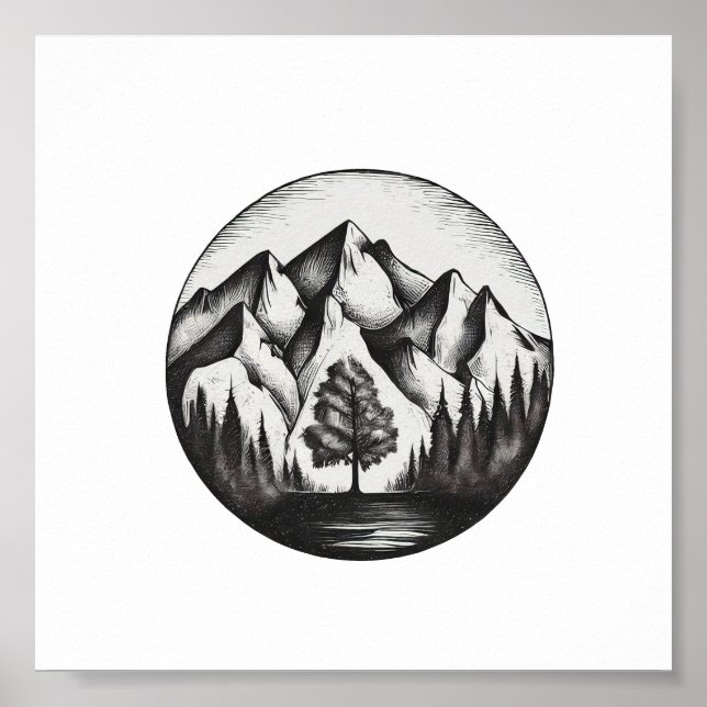 Affiche Logo de la montagne (Devant)