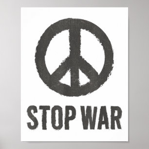 Affiche Logo de la Paix Hippie symbole Stop War Protest Pa