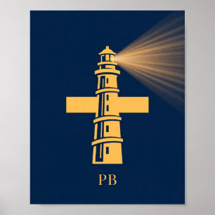 Affiche Logo de l'art de Patrick Briggs — Croix du phare