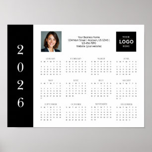 Affiche Logo de l'entreprise 2026 photo Calendrier du mur 