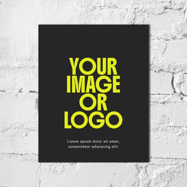 Affiche Logo de l'entreprise de photo simple minimal noir (Créateur téléchargé)