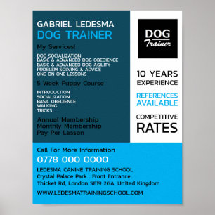 Affiche Logo de l'entreprise, Entraîneur de chien publicit