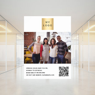 Affiche Logo de l'entreprise photo code QR