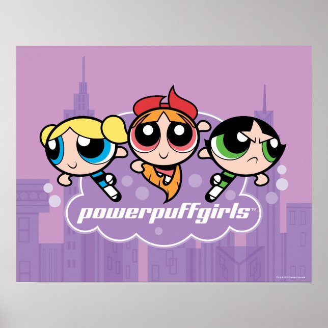 Affiche Logo de l'équipe de Powerpuff (Devant)