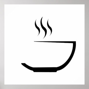 Affiche logo de l'image d'un bol à soupe