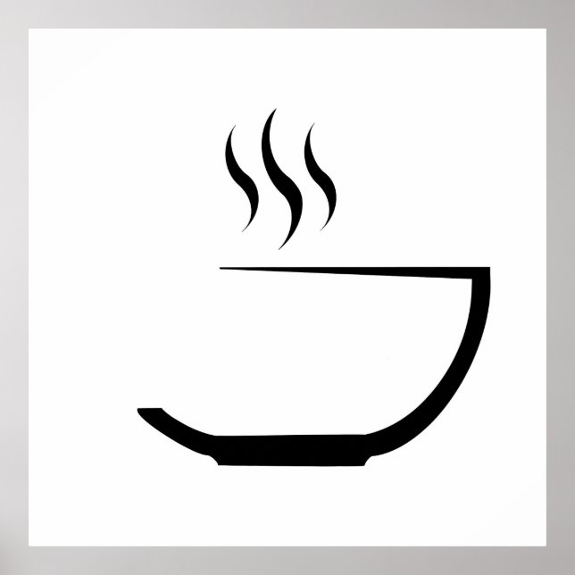Affiche logo de l'image d'un bol à soupe (Devant)