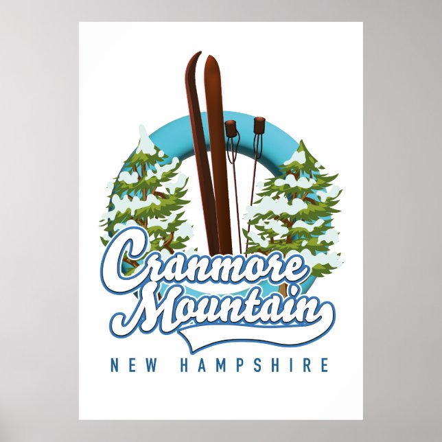 Affiche logo de ski Cranmore Mountain New Hampshire  (Devant)