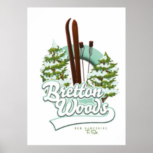 Affiche Logo de ski du New Hampshire de Bretton Woods