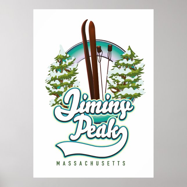 Affiche logo de ski jiminy pic massachusetts (Devant)