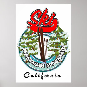 Affiche Logo de ski Mammoth Mountain California