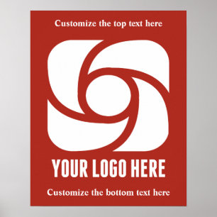Affiche Logo de société personnalisé Marketing commercial