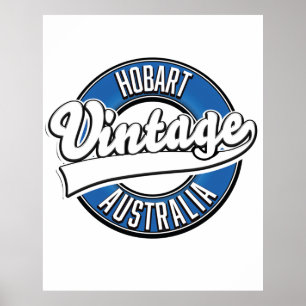 Affiche Logo de style vintage Hobart Australie