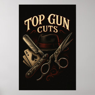 Affiche Logo de Top Gun Cuts Gangster