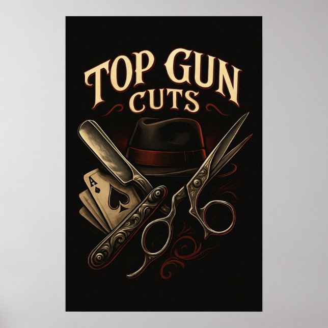 Affiche Logo de Top Gun Cuts Gangster (Devant)