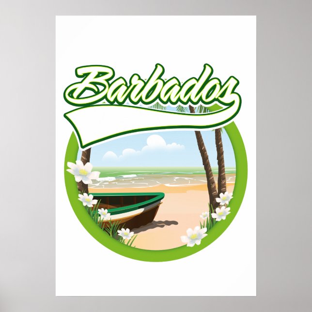 Affiche logo de voyage à la Barbade (Devant)