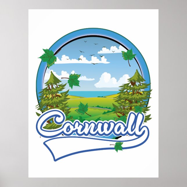 Affiche Logo de voyage de Cornwall (Devant)