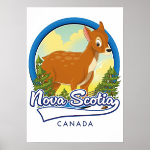 Affiche Logo de voyage de la Nouvelle-Écosse Canada