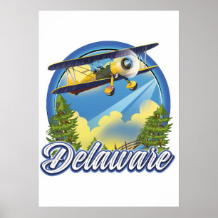 Affiche Logo de voyage du Delaware