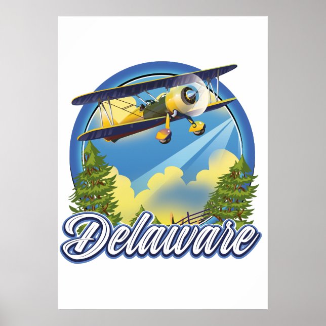 Affiche Logo de voyage du Delaware (Devant)