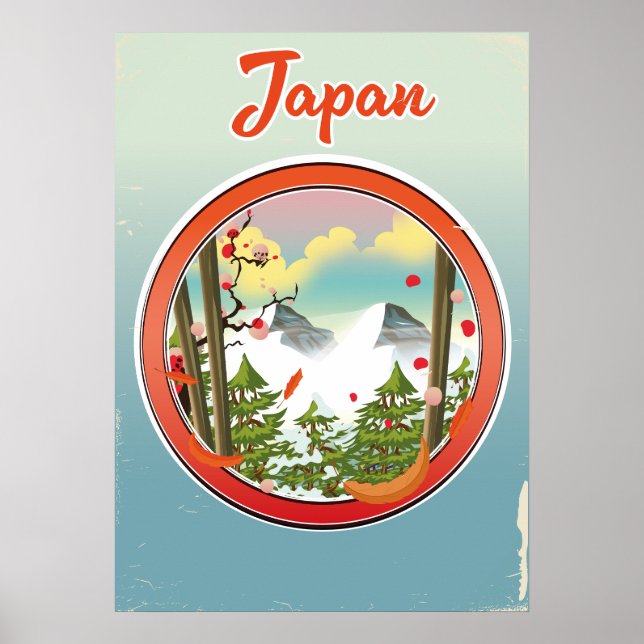 Affiche logo de voyage du Japon (Devant)