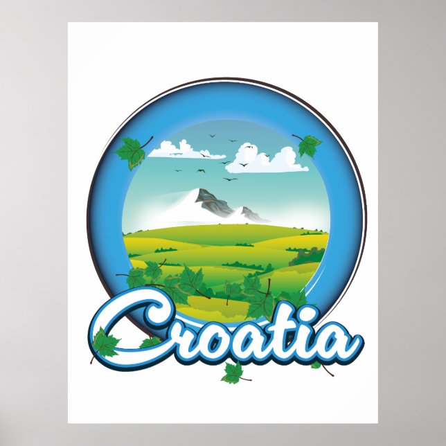 Affiche logo de voyage en Croatie (Devant)
