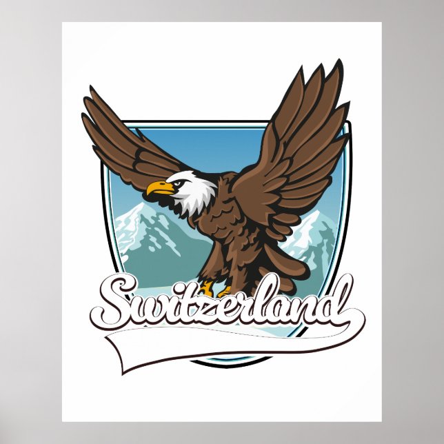 Affiche Logo de voyage en Suisse (Devant)