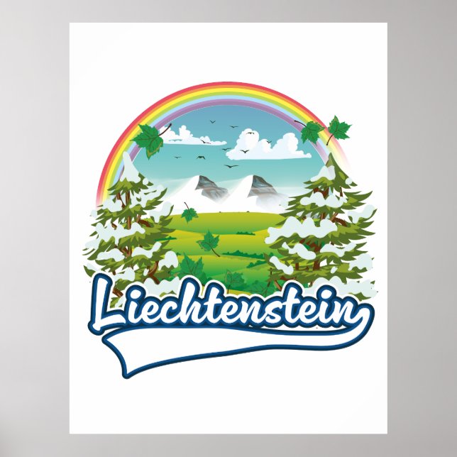 Affiche Logo de voyage Liechtenstein (Devant)