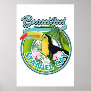 Affiche Logo de voyage Staniel Cay