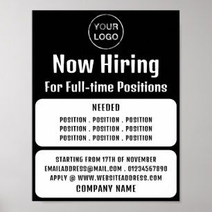 Affiche Logo d'entreprise, Recrutement de vacances d'emplo