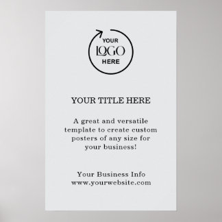 Affiche Logo d'entreprise | Simple Moderne Minimaliste Gri