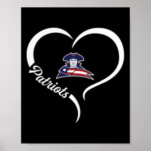 Affiche Logo des Patriotes de Truman Slogan demi-coeur