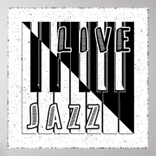 Affiche Logo d'illusion de jazz en direct