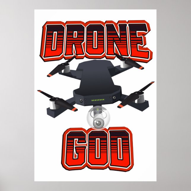 Affiche logo Drone God (Devant)