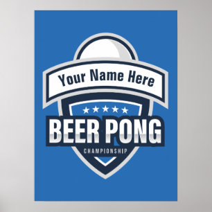 Affiche Logo du Championnat de Pong de bière personnalisab