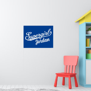 Affiche Logo du nom étoilé Supergirl Baseball
