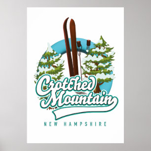 Affiche Logo du nouveau hampshire de montagne tressée