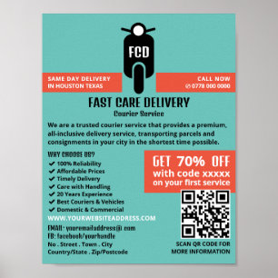 Affiche Logo du service de messagerie, publicité du servic